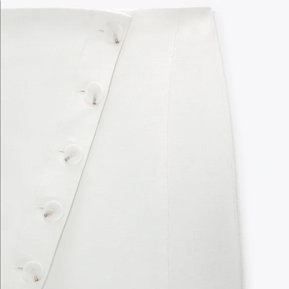 Double Slit button Front ZARA Midi Skirt - Picture 6 of 10